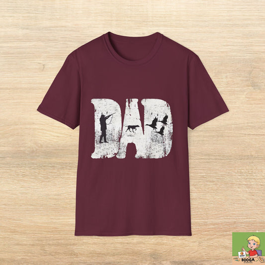 Dad Hunting Shirt for Fathers Day Funny Deer Hunter with Dog Gift for Dad Outdoorsman Camo Inspired Buck Hunting Tee