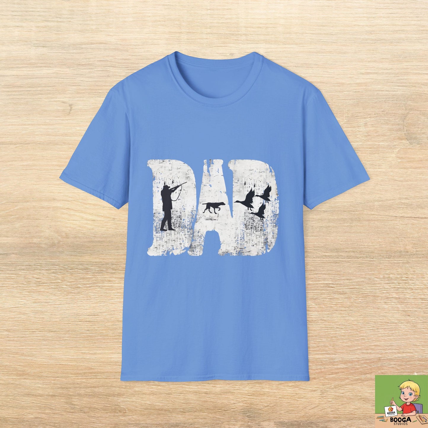 Dad Hunting Shirt for Fathers Day Funny Deer Hunter with Dog Gift for Dad Outdoorsman Camo Inspired Buck Hunting Tee
