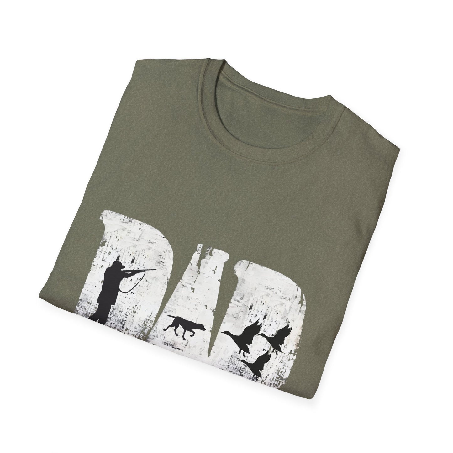 Dad Hunting Shirt for Fathers Day Funny Deer Hunter with Dog Gift for Dad Outdoorsman Camo Inspired Buck Hunting Tee