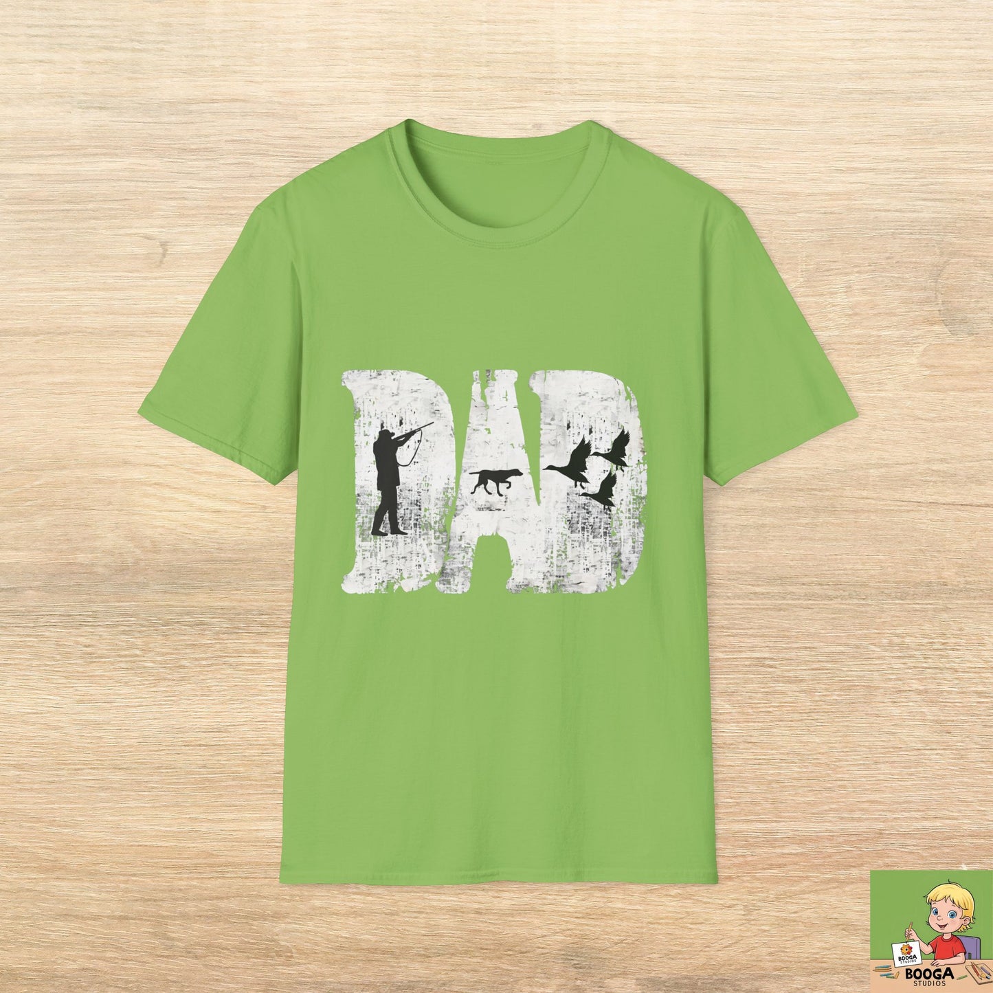 Dad Hunting Shirt for Fathers Day Funny Deer Hunter with Dog Gift for Dad Outdoorsman Camo Inspired Buck Hunting Tee