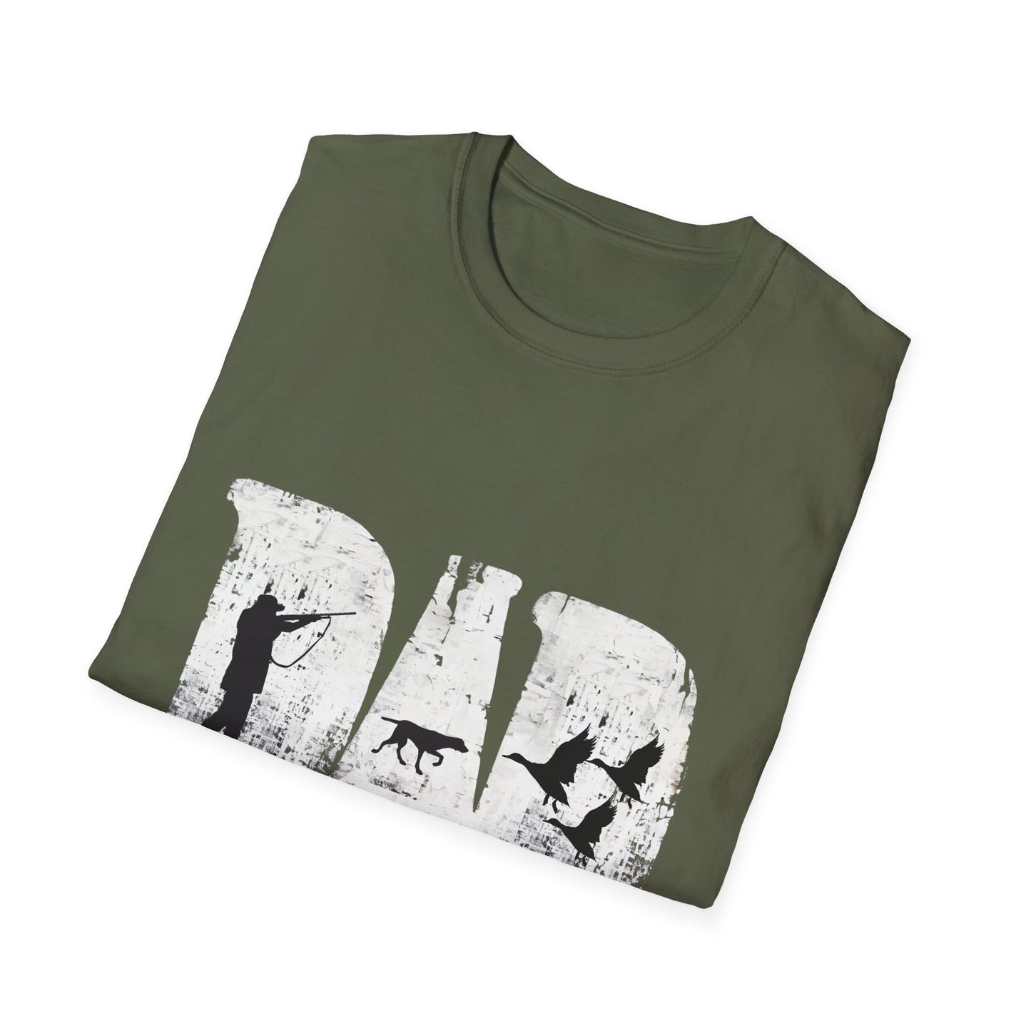 Dad Hunting Shirt for Fathers Day Funny Deer Hunter with Dog Gift for Dad Outdoorsman Camo Inspired Buck Hunting Tee