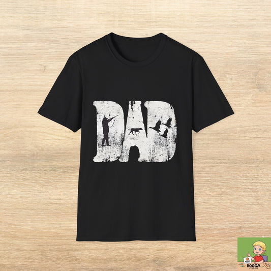Dad Hunting Shirt for Fathers Day Funny Deer Hunter with Dog Gift for Dad Outdoorsman Camo Inspired Buck Hunting Tee