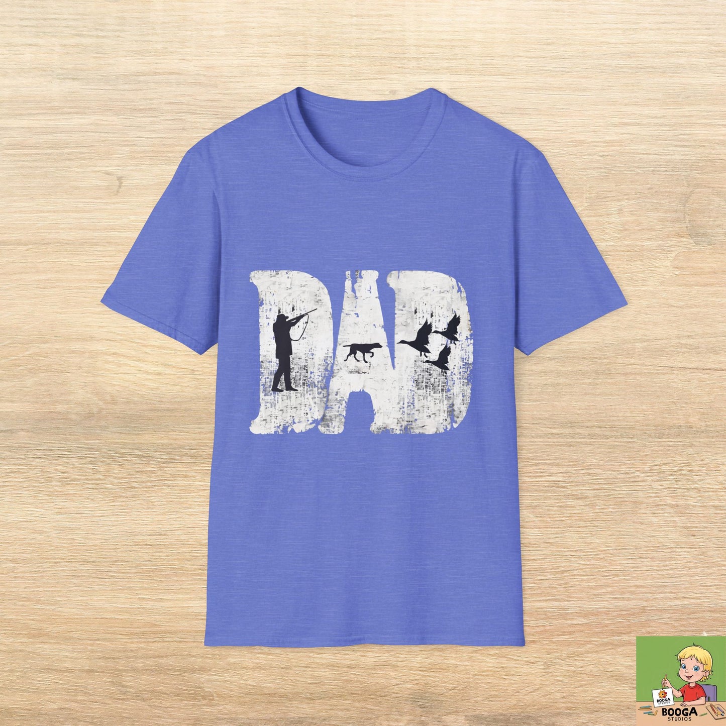Dad Hunting Shirt for Fathers Day Funny Deer Hunter with Dog Gift for Dad Outdoorsman Camo Inspired Buck Hunting Tee